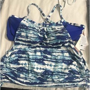 Plus size tankini swimsuit.